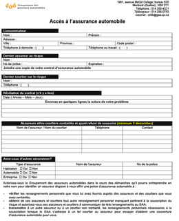 Accès à l’assurance automobile