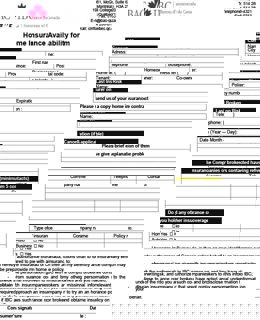 Home Insurance Availability form