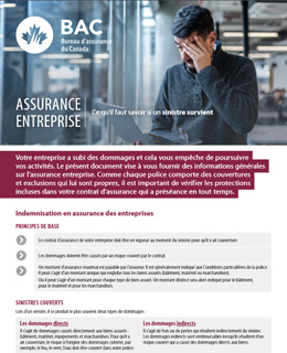 Assurance entreprise - Ce qu'il faut savoir si un sinistre survient