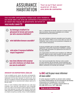 Les glissements de terrain et l'assurance
